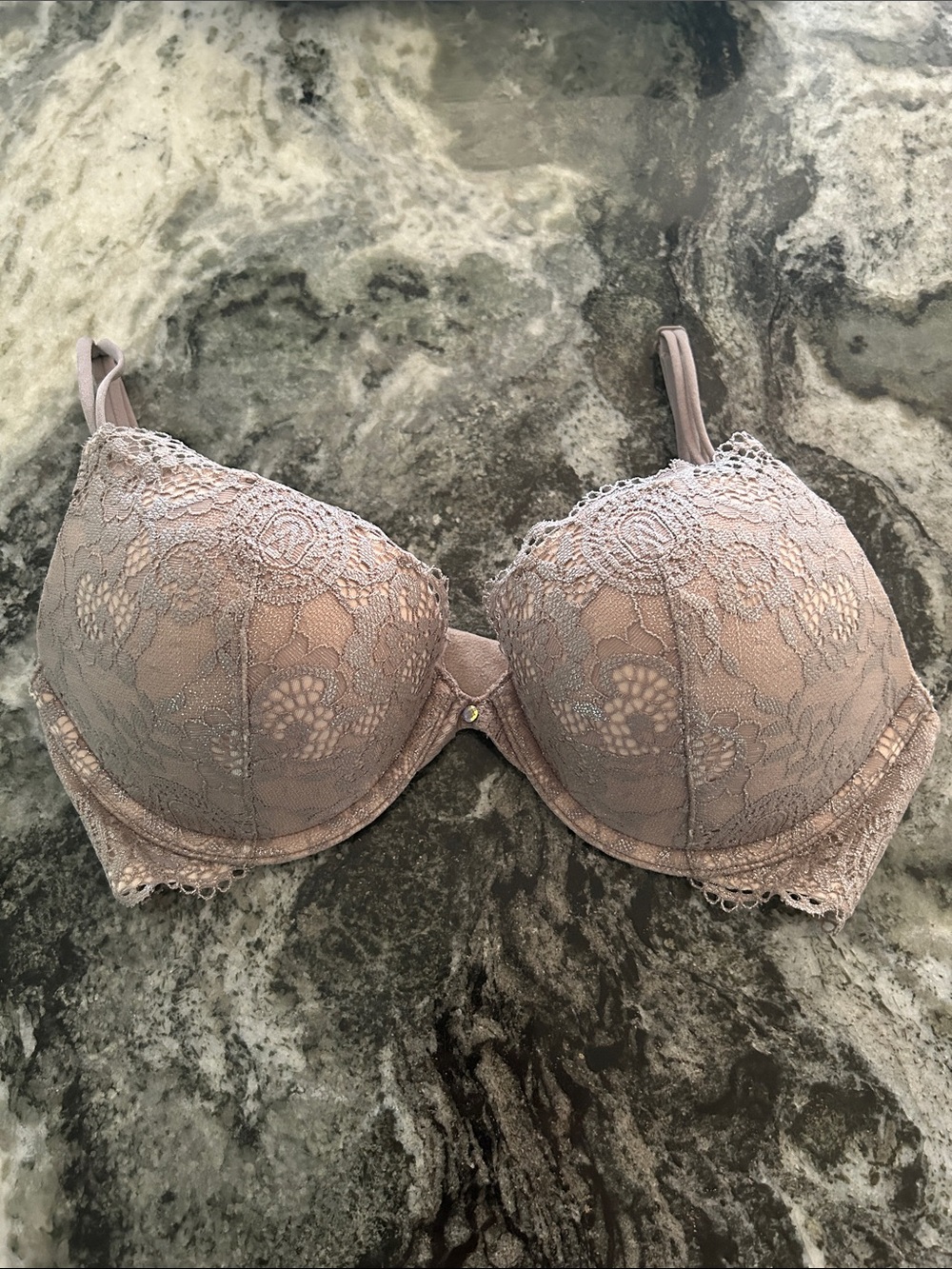 Victoria's Secret Lace Underwire Bra in light gray